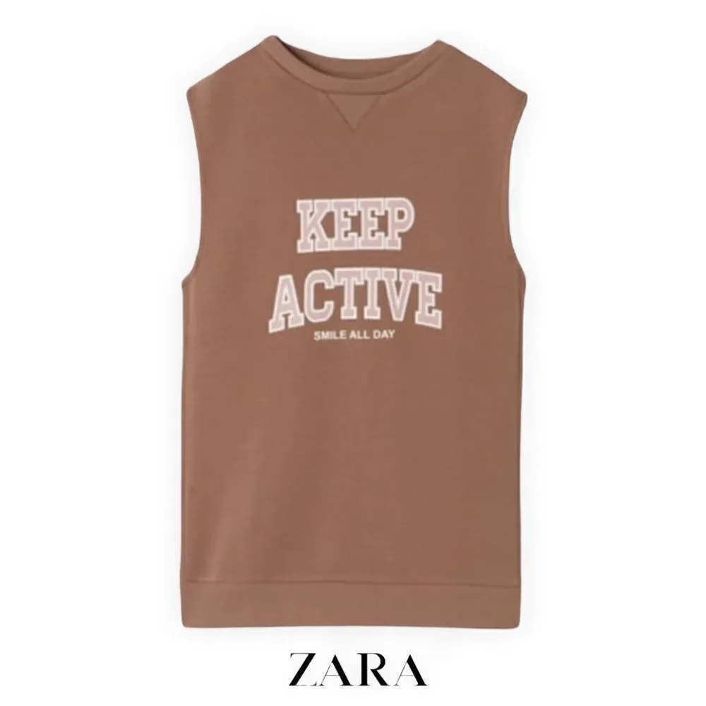 ZARA Boys Brown Sporty Oversized Vest NWT Sizes 8 & 10